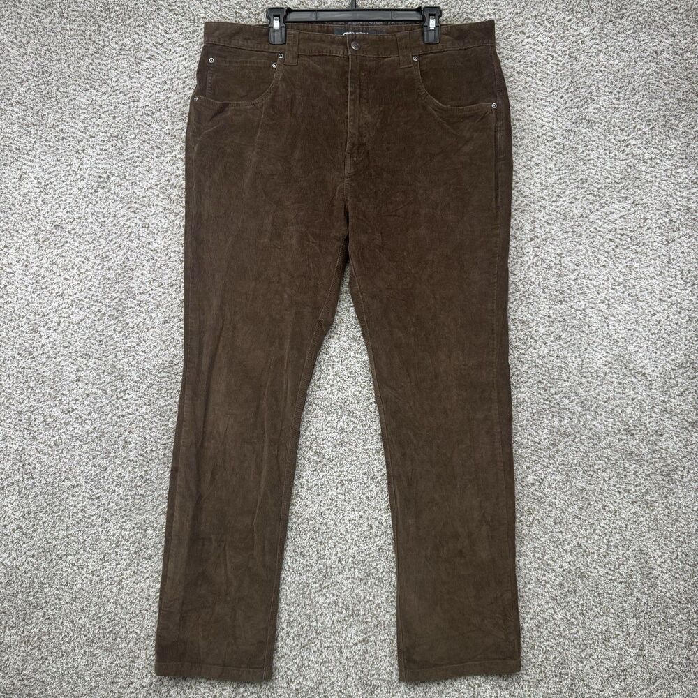 Mountain Khakis Corduroy Pants Men's 38x32‎ Brown Crest Cord Modern Fit Cotton
